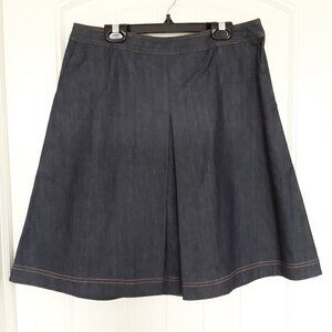 Pink Tartan denim skirt with front pleat  size 6